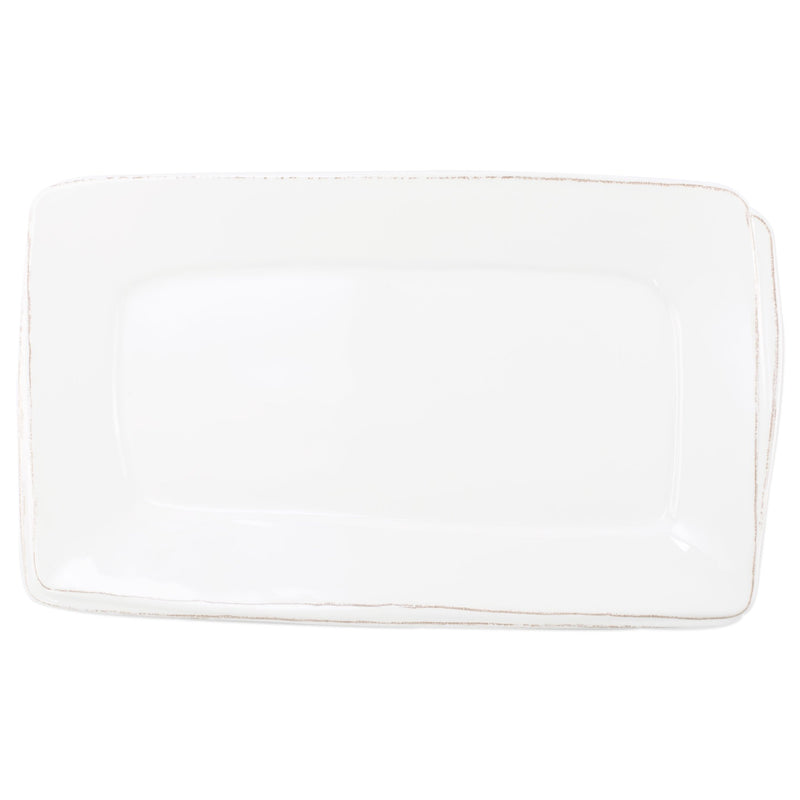 Melamine Lastra White Rectangular Platter