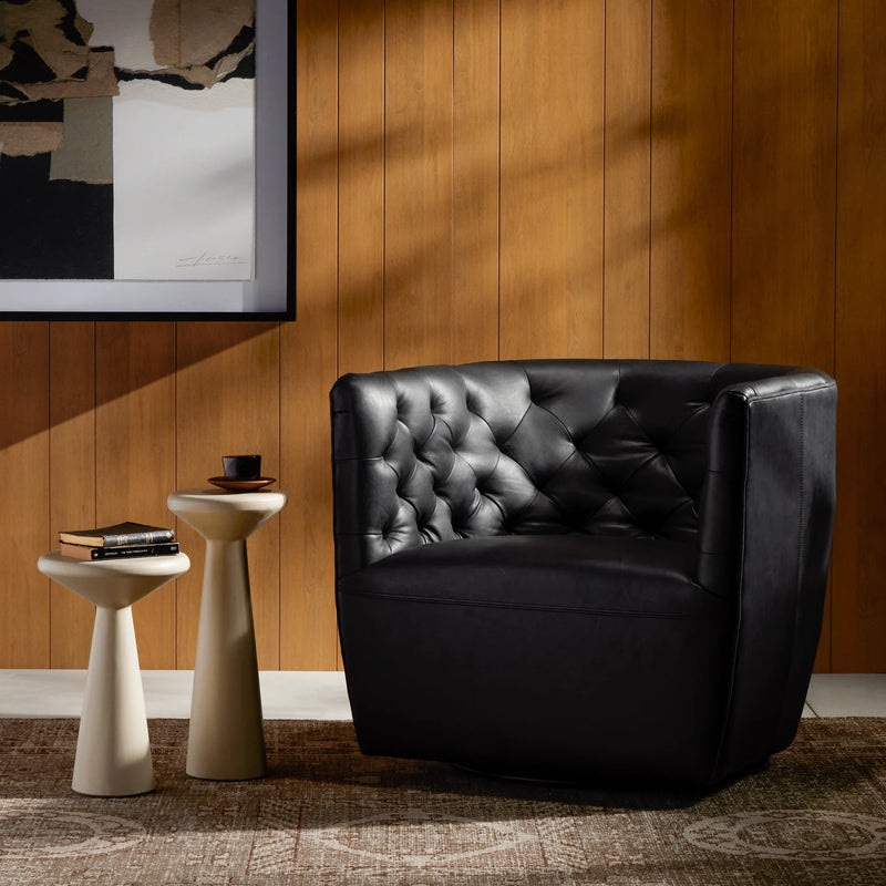 Hanover Swivel Chair - leather