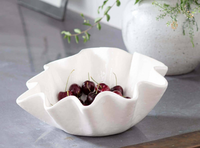 Ruffle Ceramic Bowl Medium