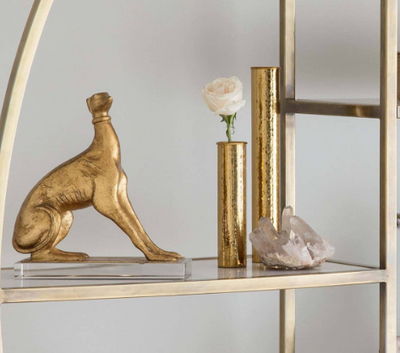 Hammered Bud Vase Set (Polished Brass)