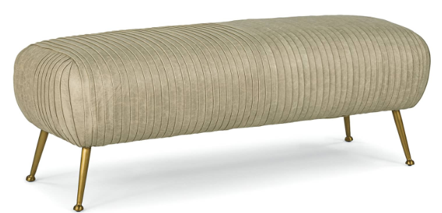 Beretta Leather Bench (Cappuccino)