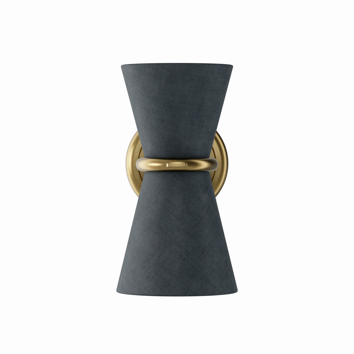 Gable Sconce (Antique Natural Brass with Storm Blue Shade)