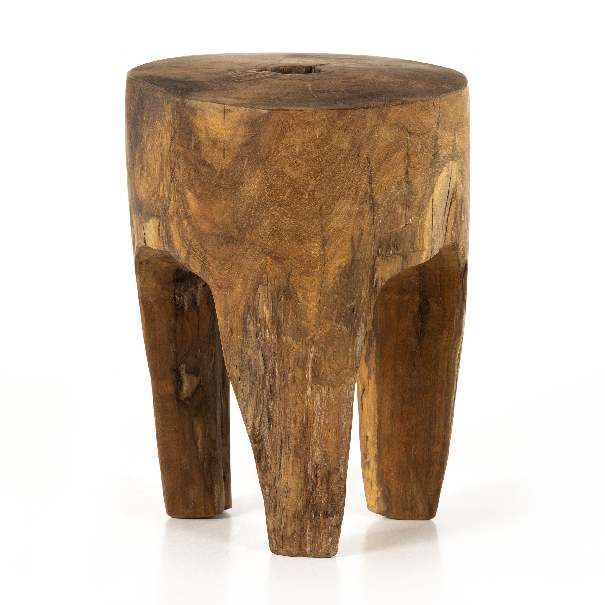 Kyra Outdoor End Table - Aged Natural Teak