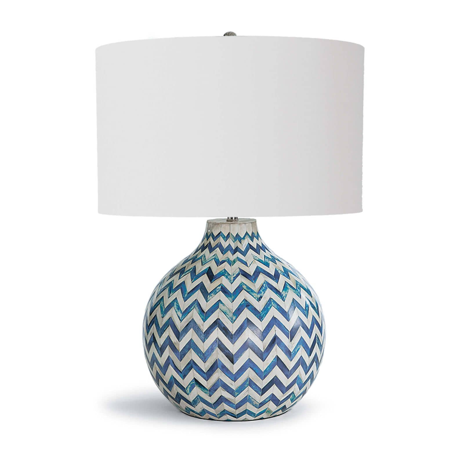 Chevron Bone Table Lamp (Indigo)