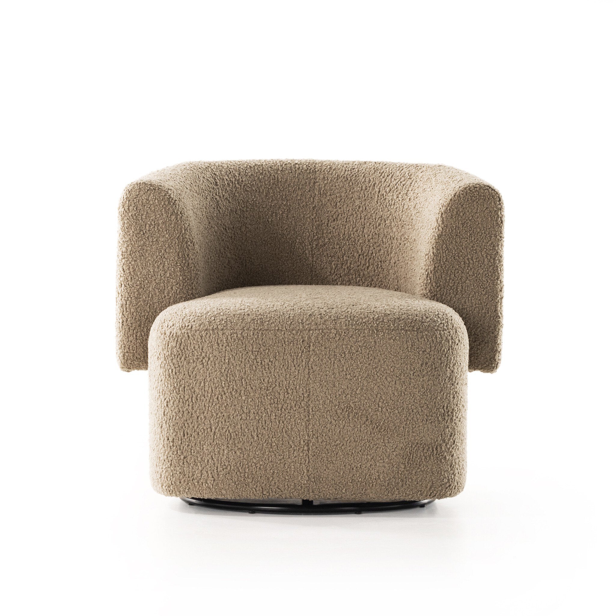 Tybalt Swivel Chair - Sheepskin Camel