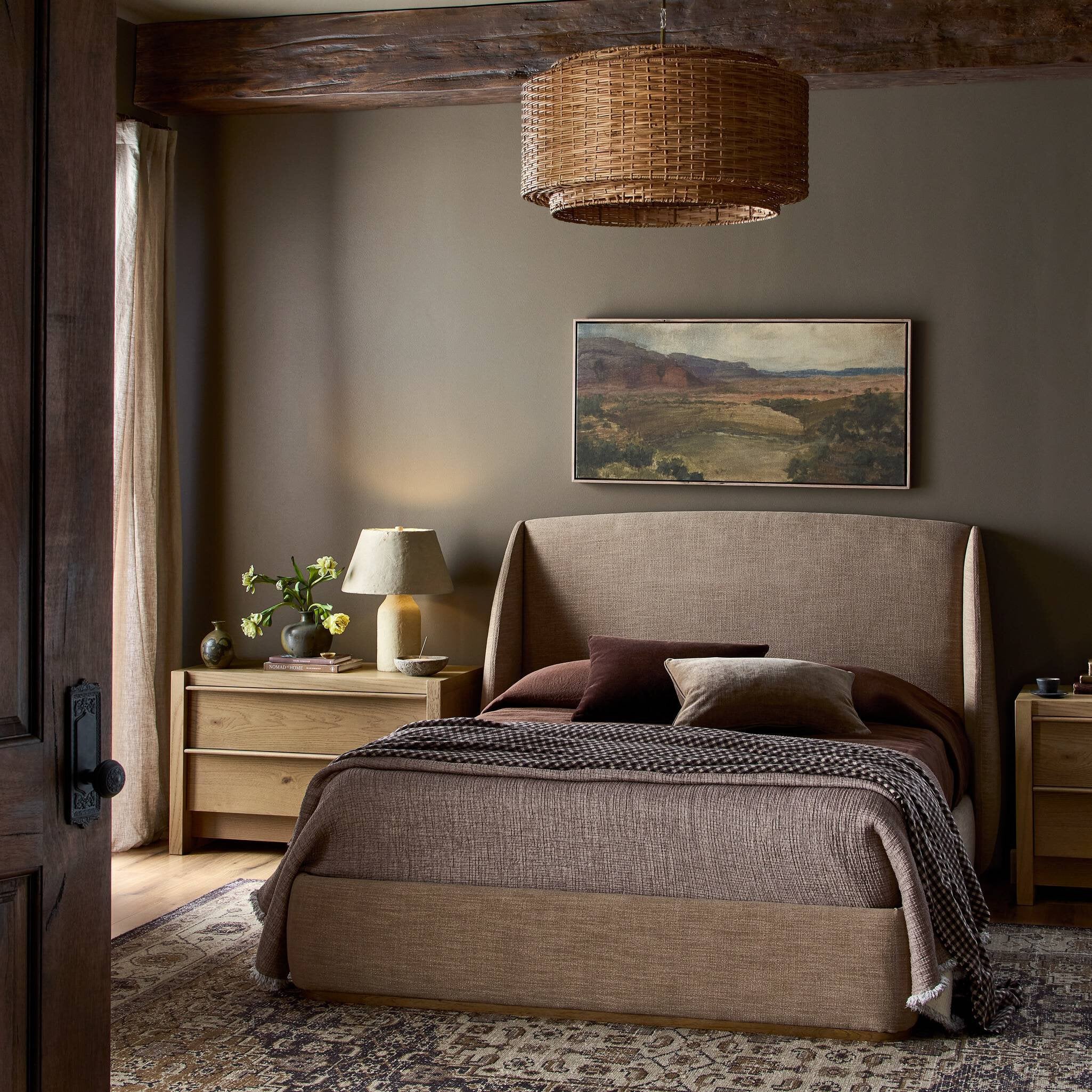 Maeve Upholstered Bed - Laken Taupe
