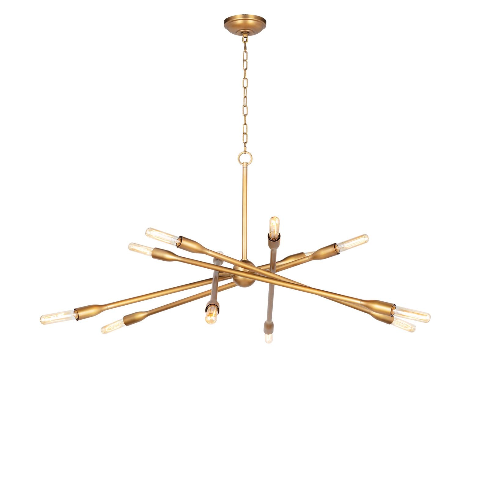 Cobra Chandelier Large (Natural Brass)