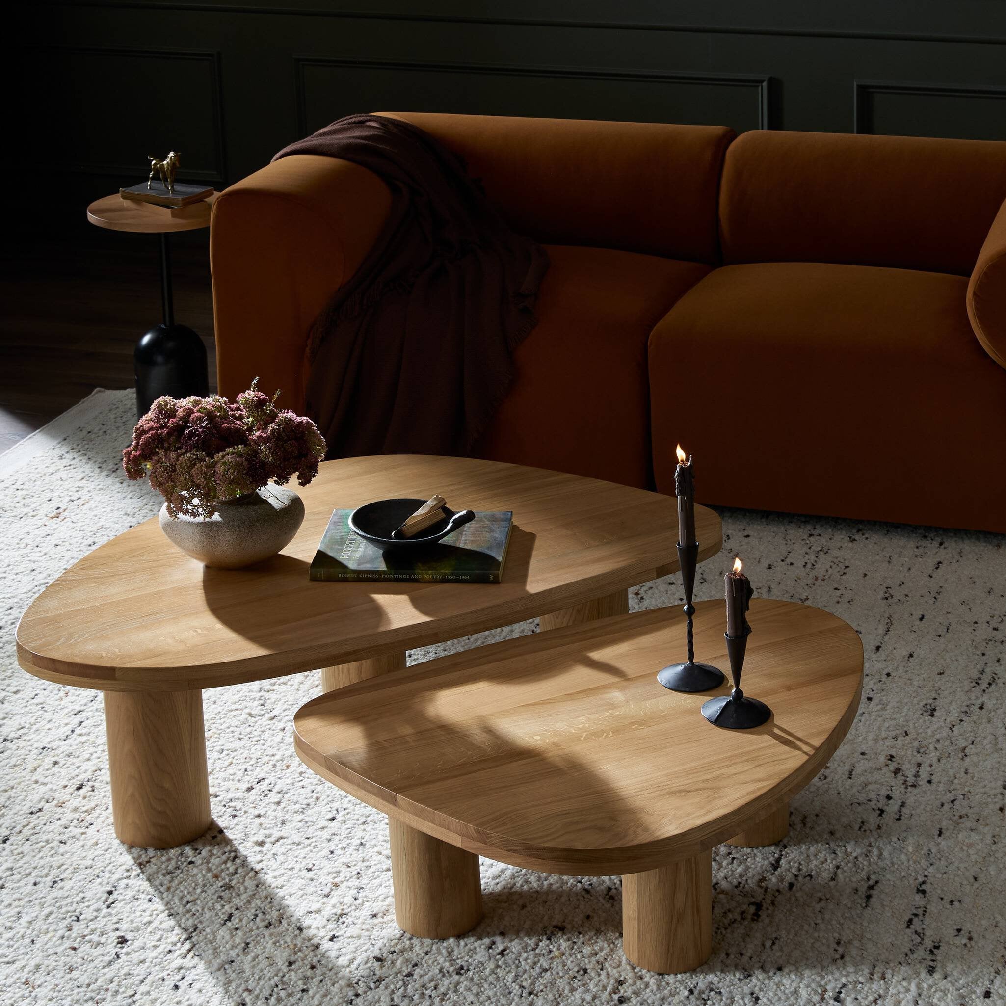Zion Nesting Coffee Table Set - Natural Oak