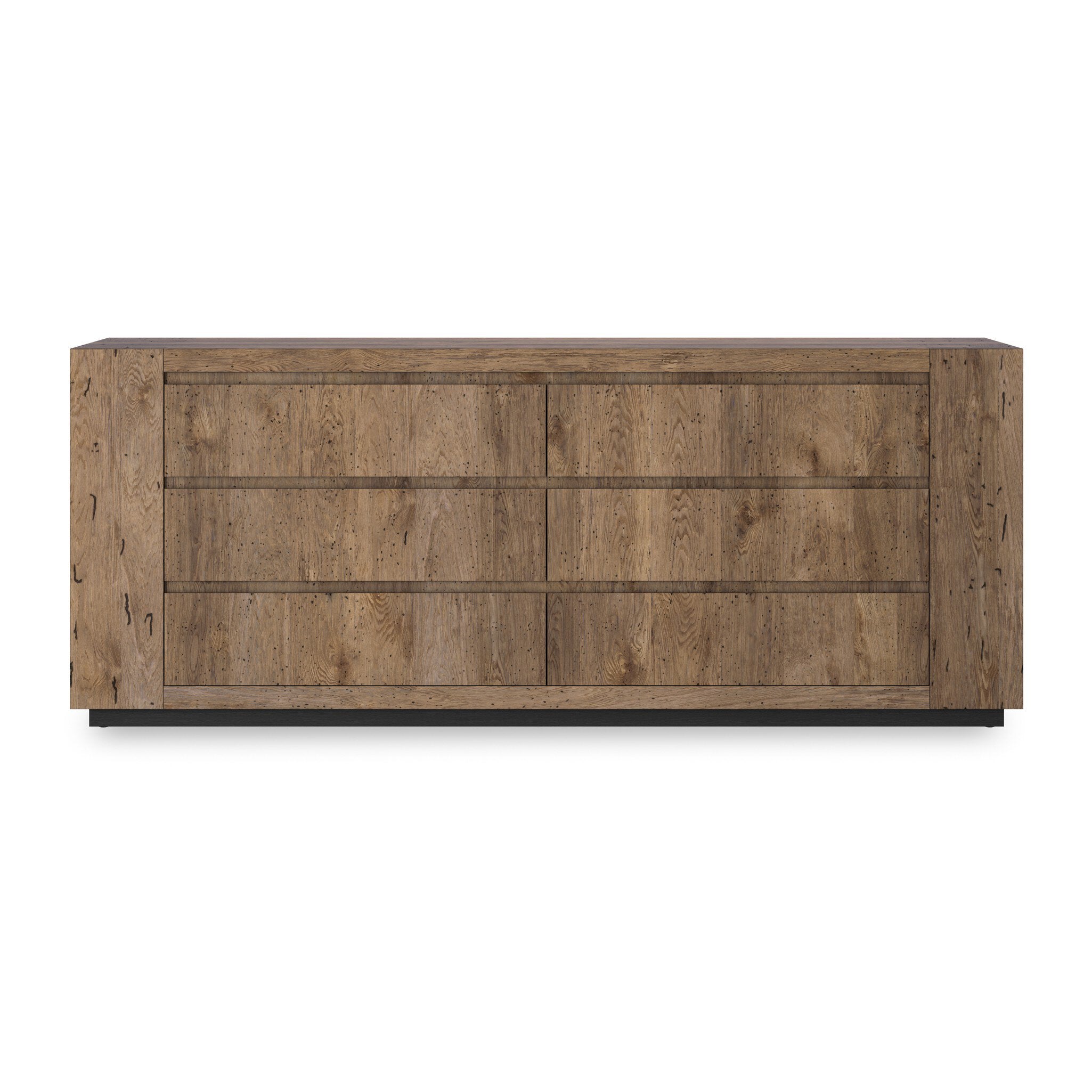 Abaso 6-Drawer Dresser - Rustic Wormwood Oak