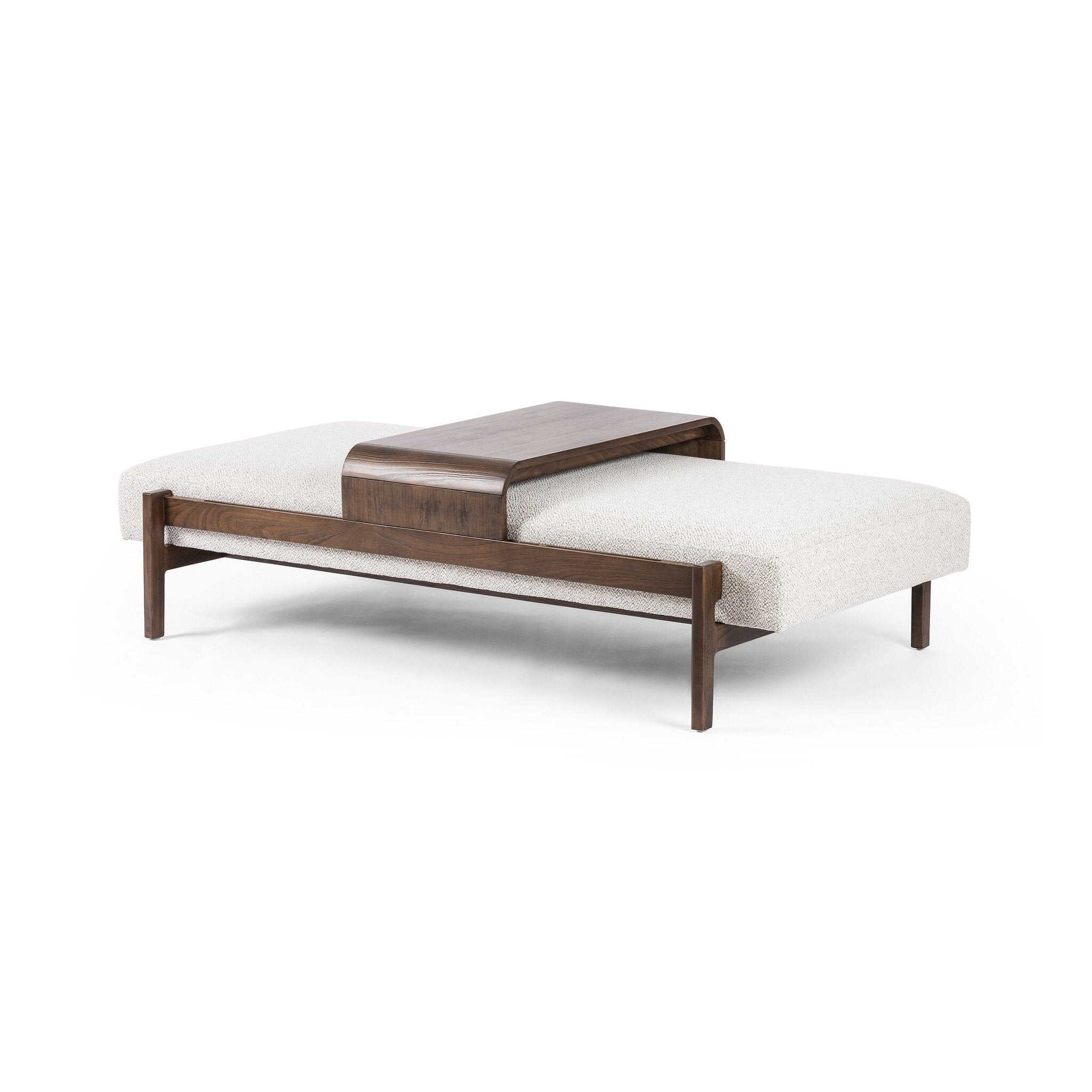 Fawkes Rectangle Ottoman - Brunswick Pebble