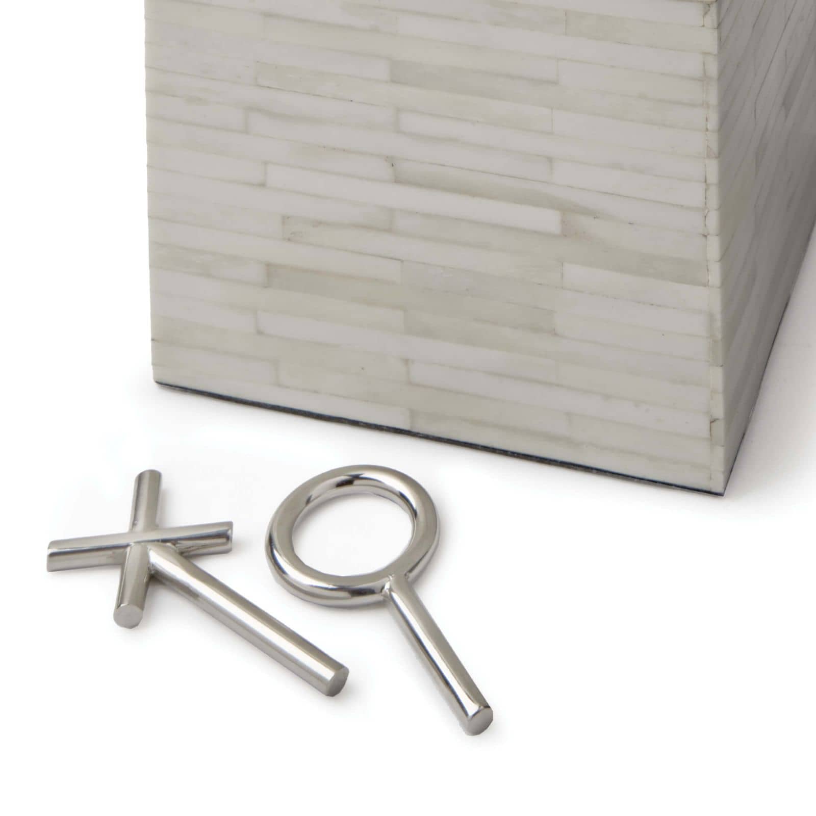 Tic Tac Toe Block (White Bone)