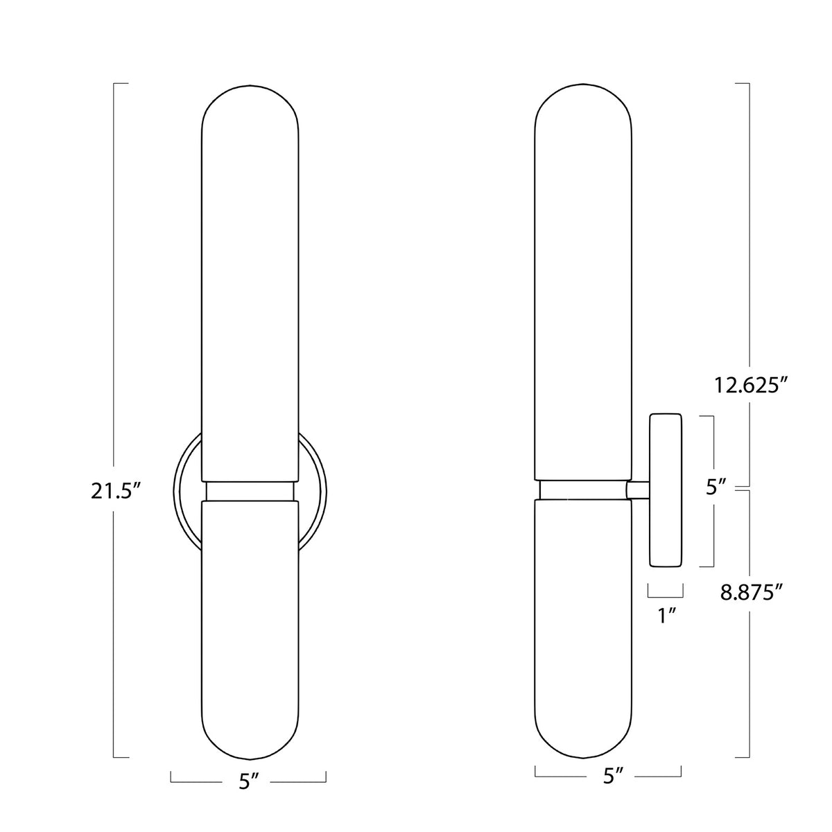 Salon Sconce Large (Natural Brass)