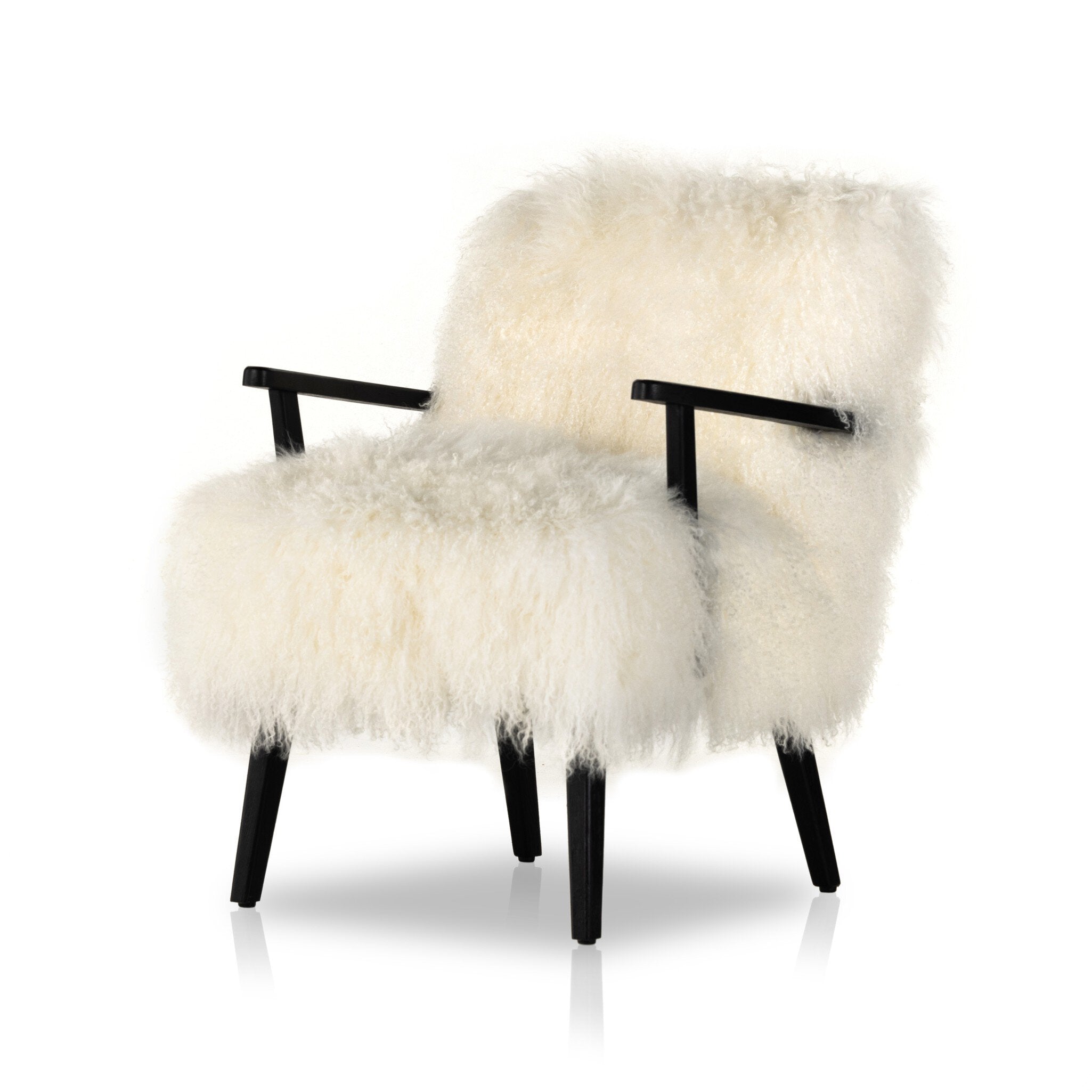 Ashland Armchair - Mongolia Cream Fur
