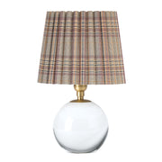 Giorgio Crystal Mini Lamp (Natural Brass with Plaid Wave Pleat Shade)