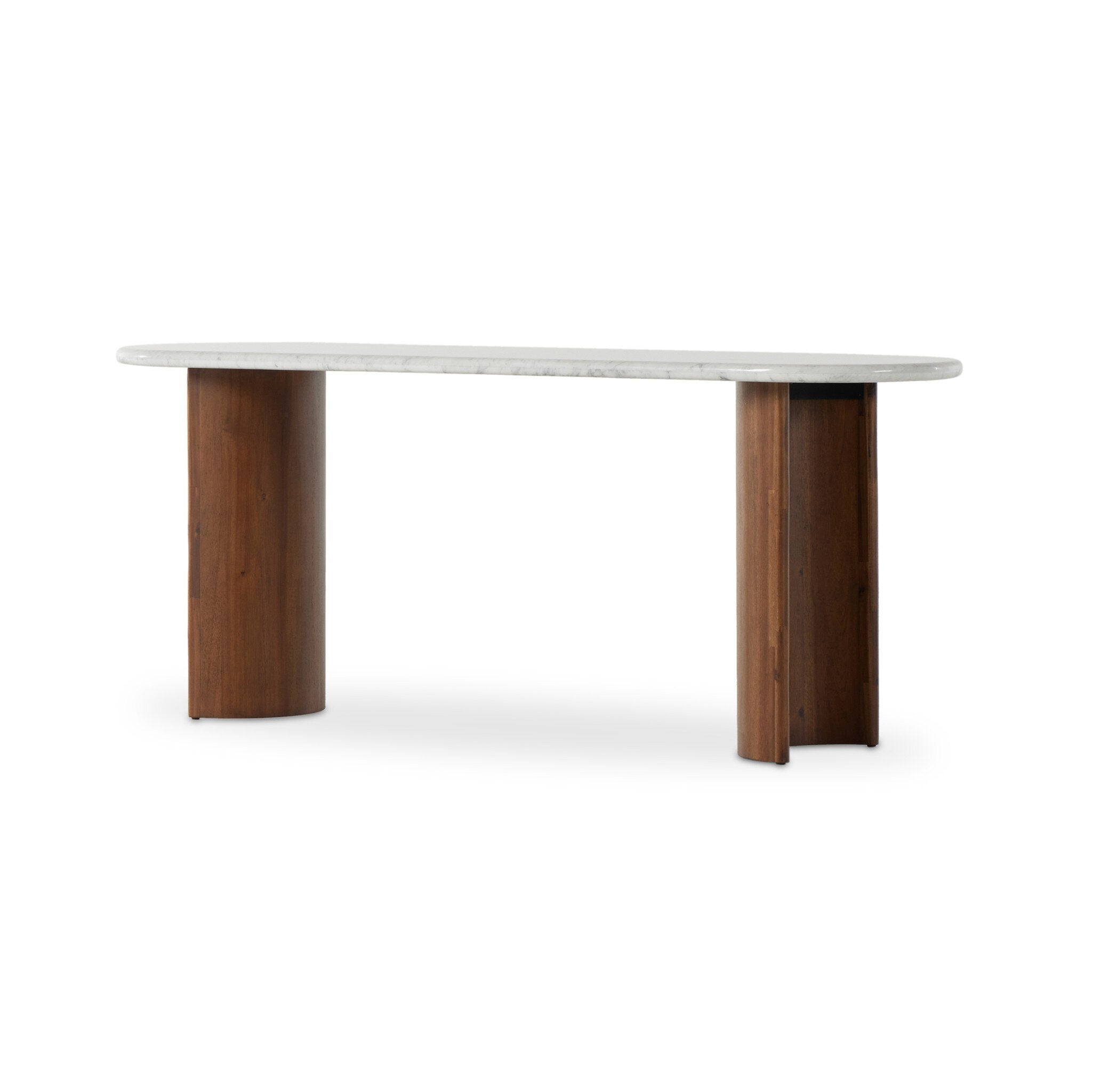 Paden Large Console Table - Italian White Marble