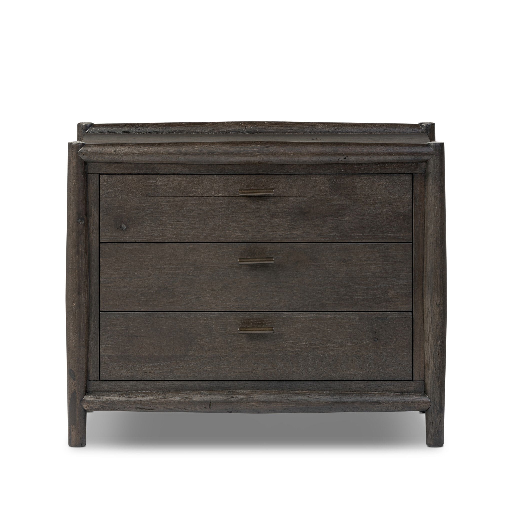 Glenview Nightstand - Cracked Smoked Black Veneer