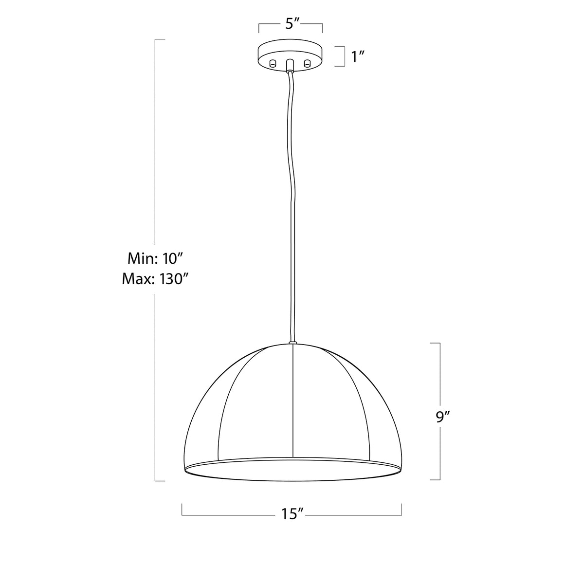 Stevie Vellum Pendant Small