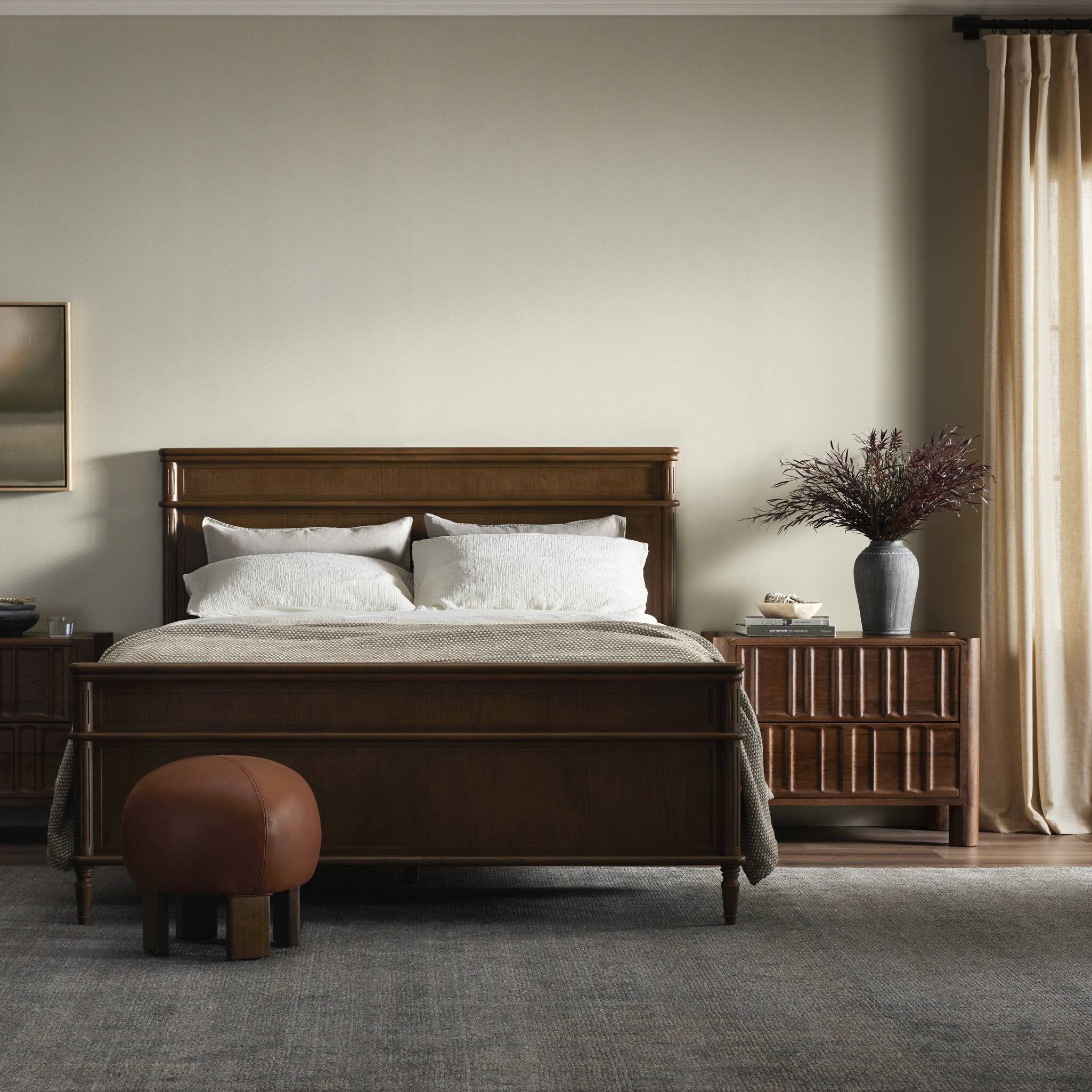 Toulouse Bed - Toasted Oak Veneer
