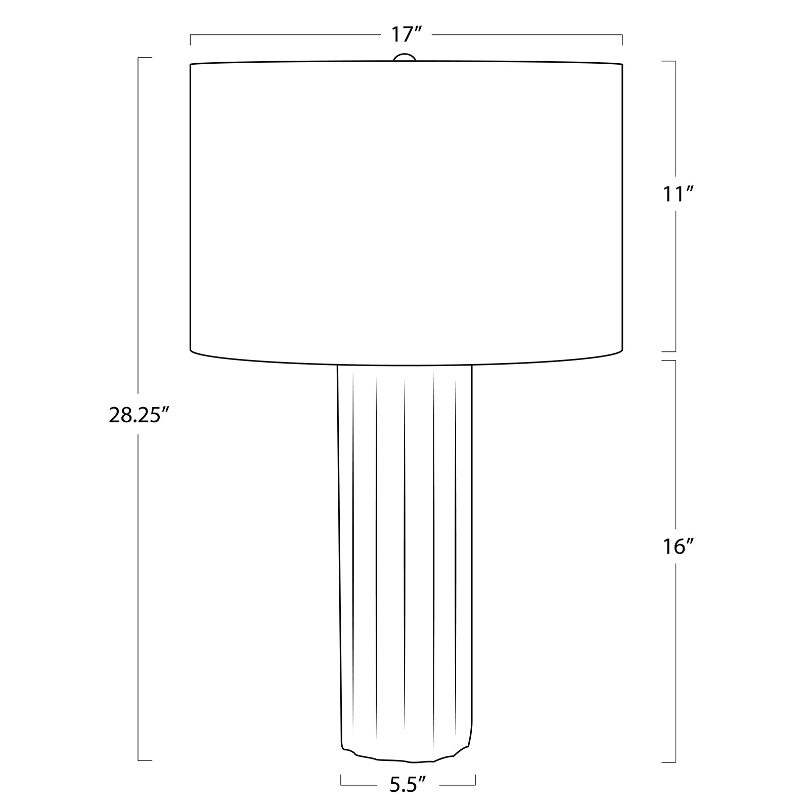Tambour Concrete Table Lamp