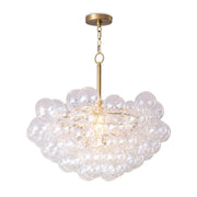Bubbles Chandelier (Clear) Natural Brass