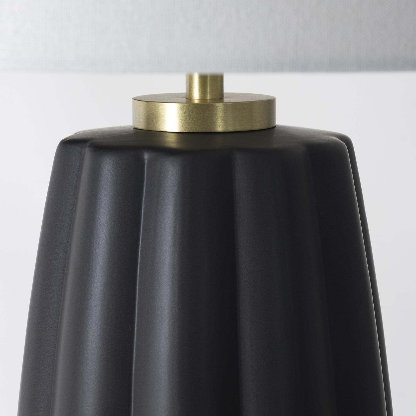 Crocus Ceramic Table Lamp (Black)