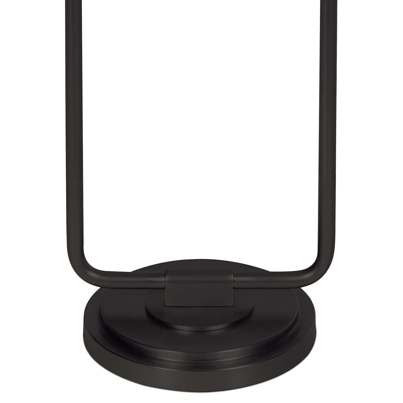 Polly Double Arm Table Lamp (Blackened Brass with Olive Scalloped Shade)