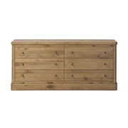 Grand 6 Drawer Dresser - Honey  Brown Oak Veneer