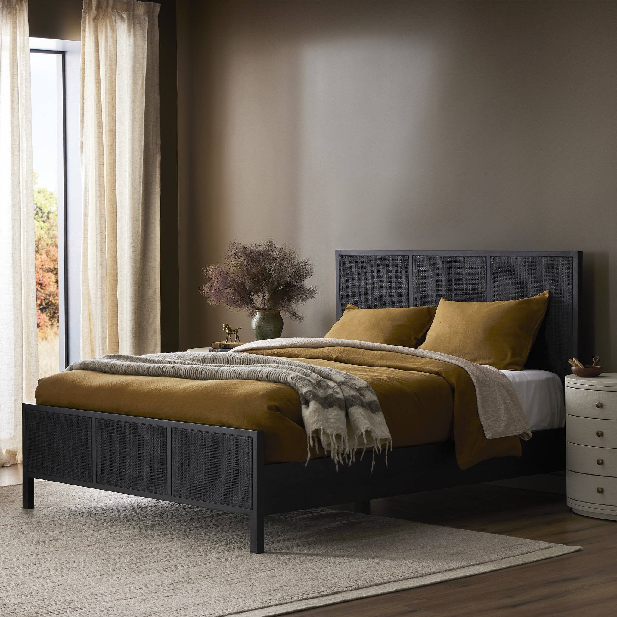 Sydney Bed - Black Wash