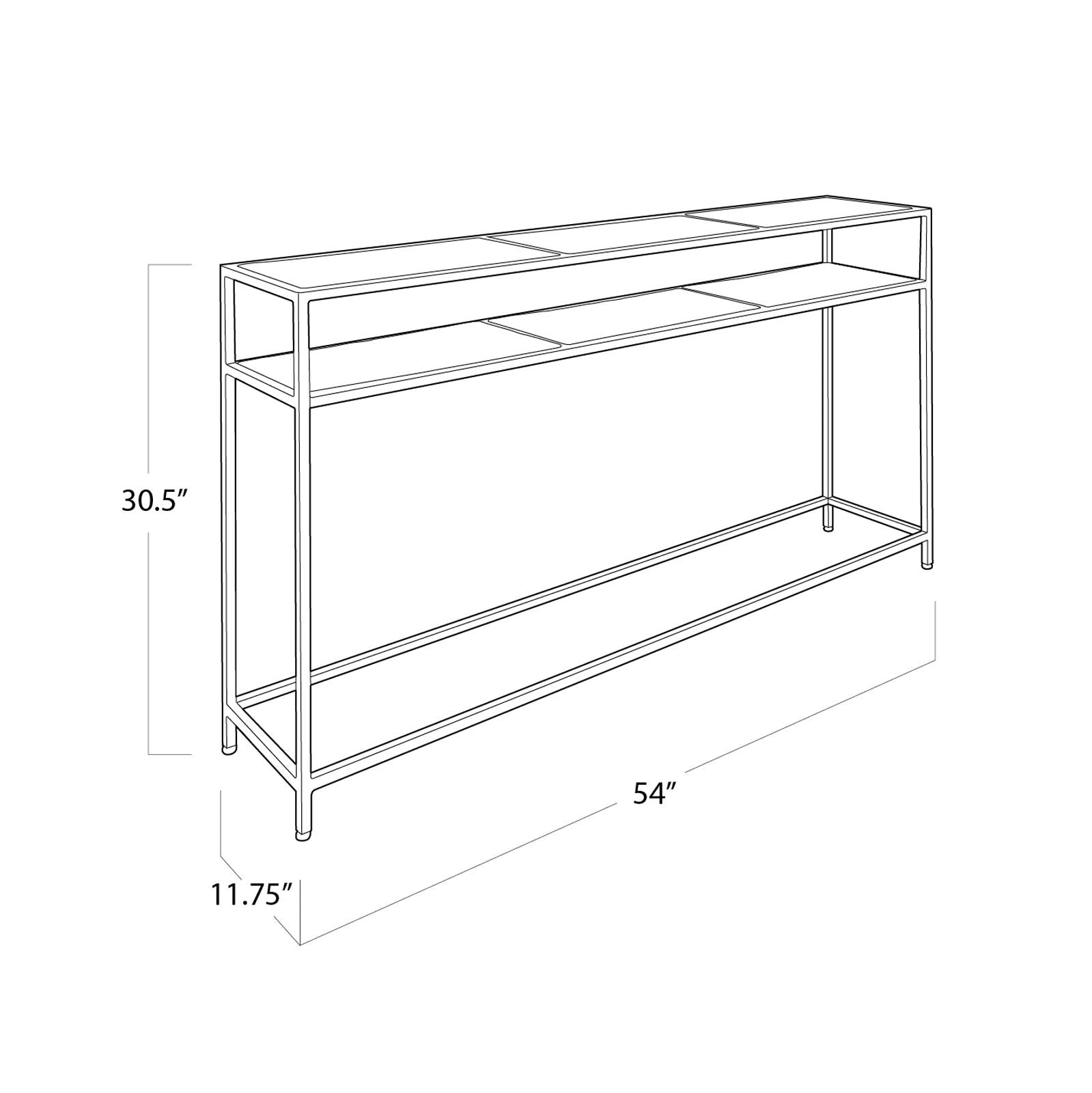 Echelon Console Table (Polished Nickel)