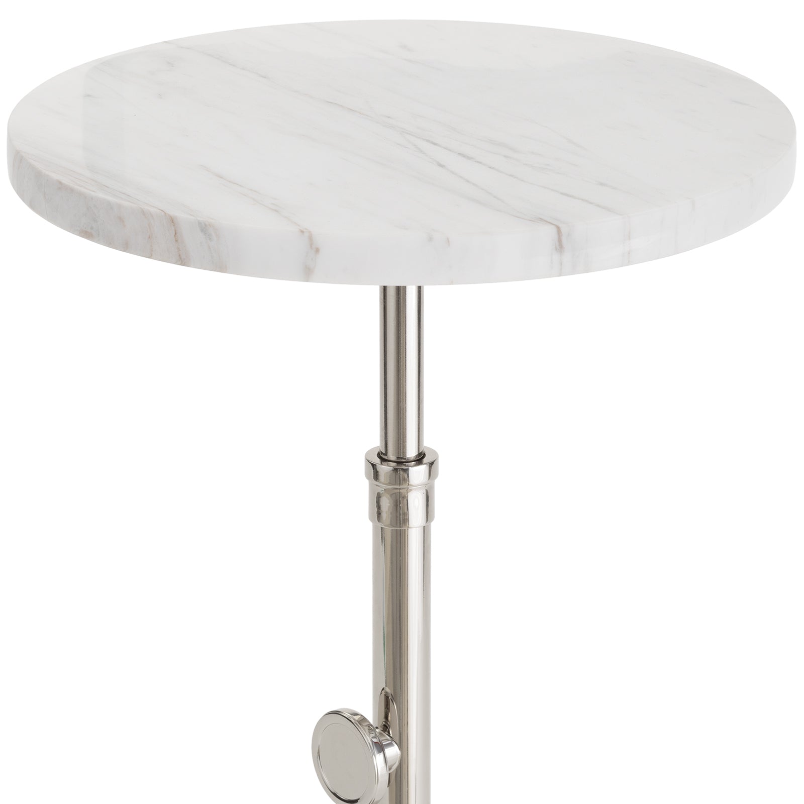 Myles Accent Table (Polished Nickel)