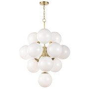 La Dame Chandelier (Swirl Glass Natural Brass)