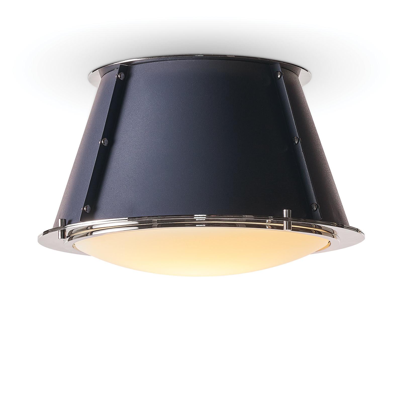 French Maid Flush Mount (Blue and Polished Nickel)