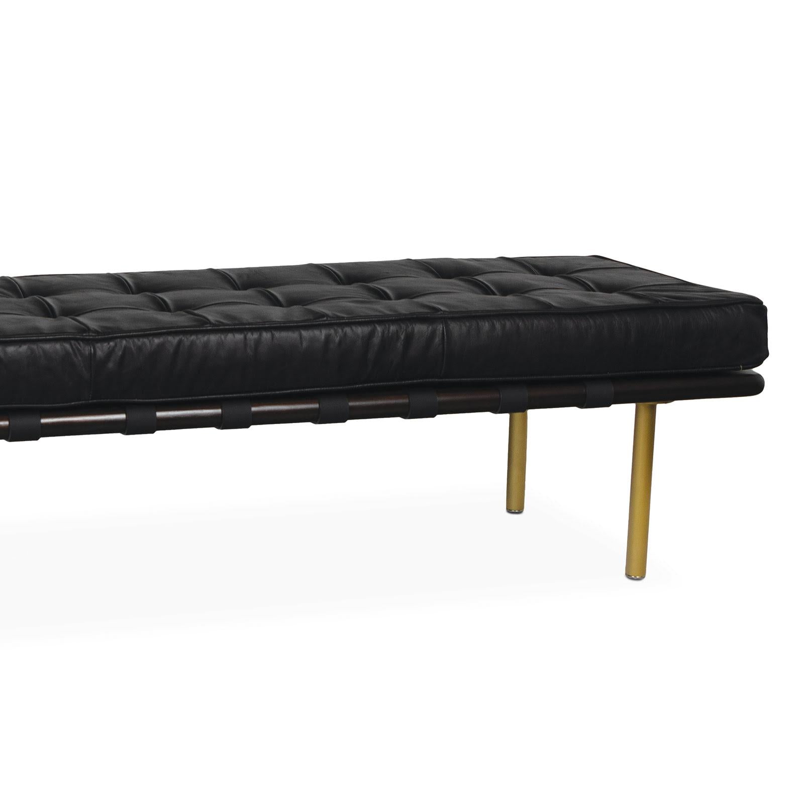 Tufted Gallery Bench (Modern Black)