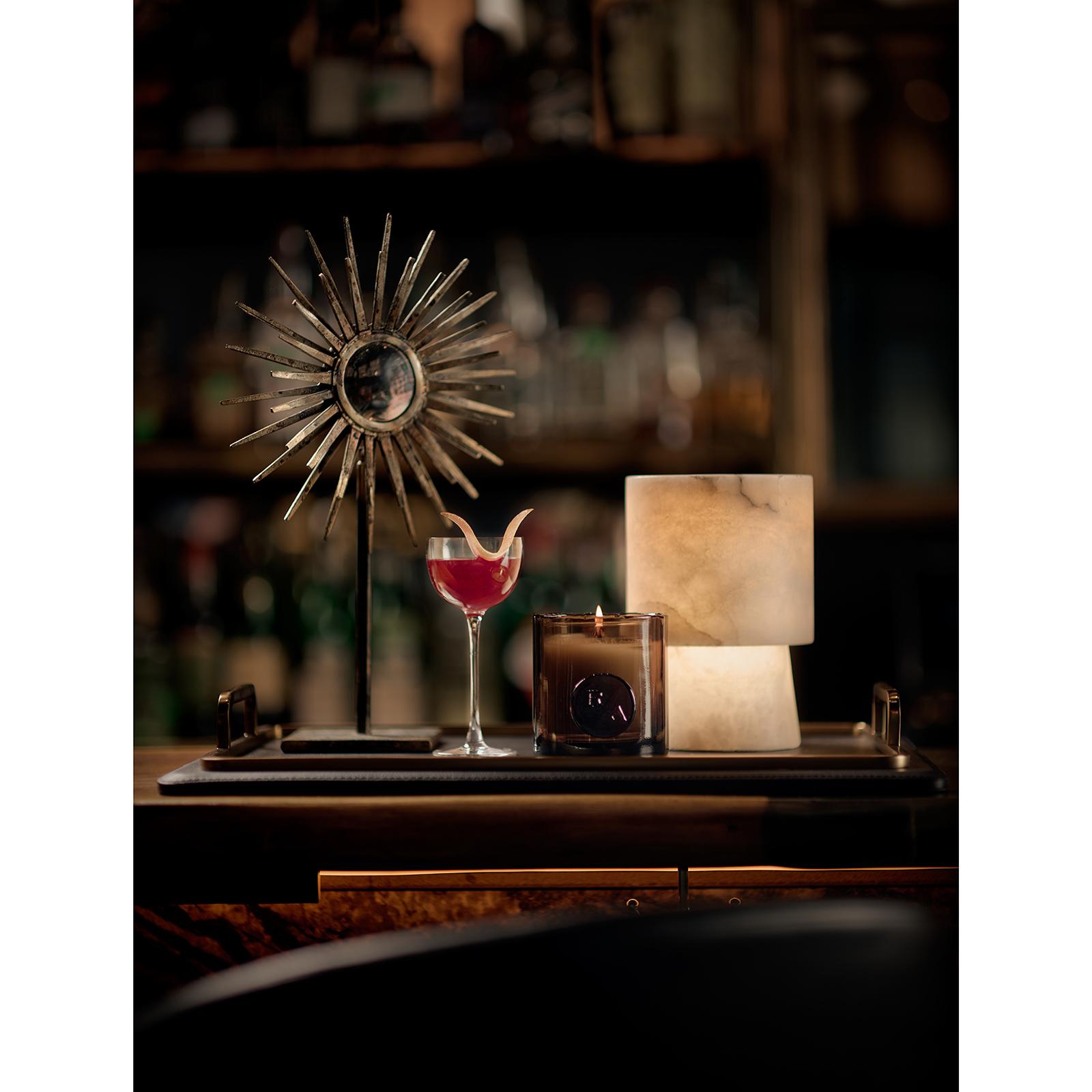 Monogram Glass Votive Small (Smoke)