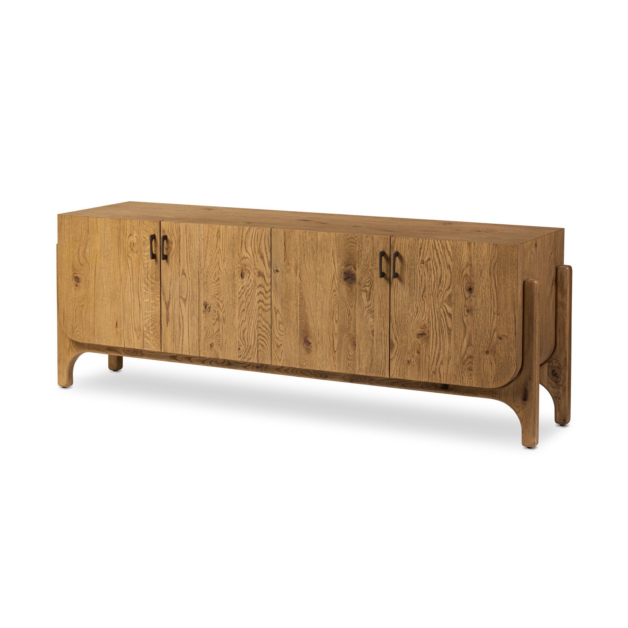 Bloomfield Media Console - Worn Oak Veneer