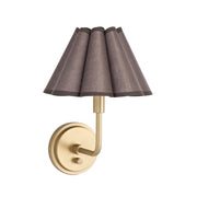 Polly Sconce (Natural Brass with Umber Scalloped Shade)