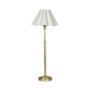 Polly Buffet Lamp (Natural Brass with Linen Scalloped Shade)