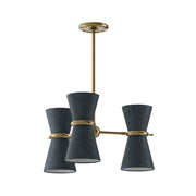 Gable Pendant (Antique Natural Brass with Storm Blue Shade)