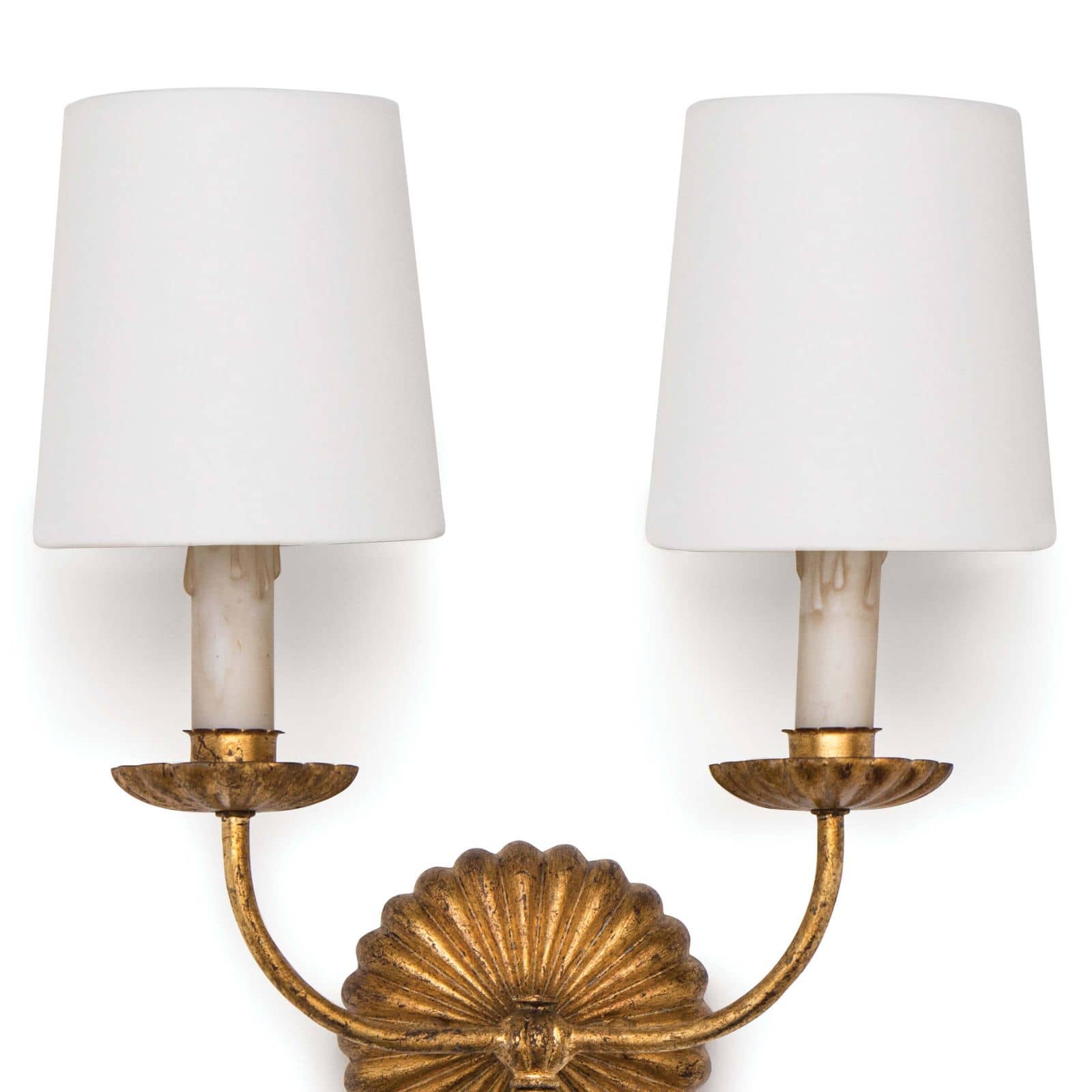 Clove Sconce Double (Antique Gold Leaf)