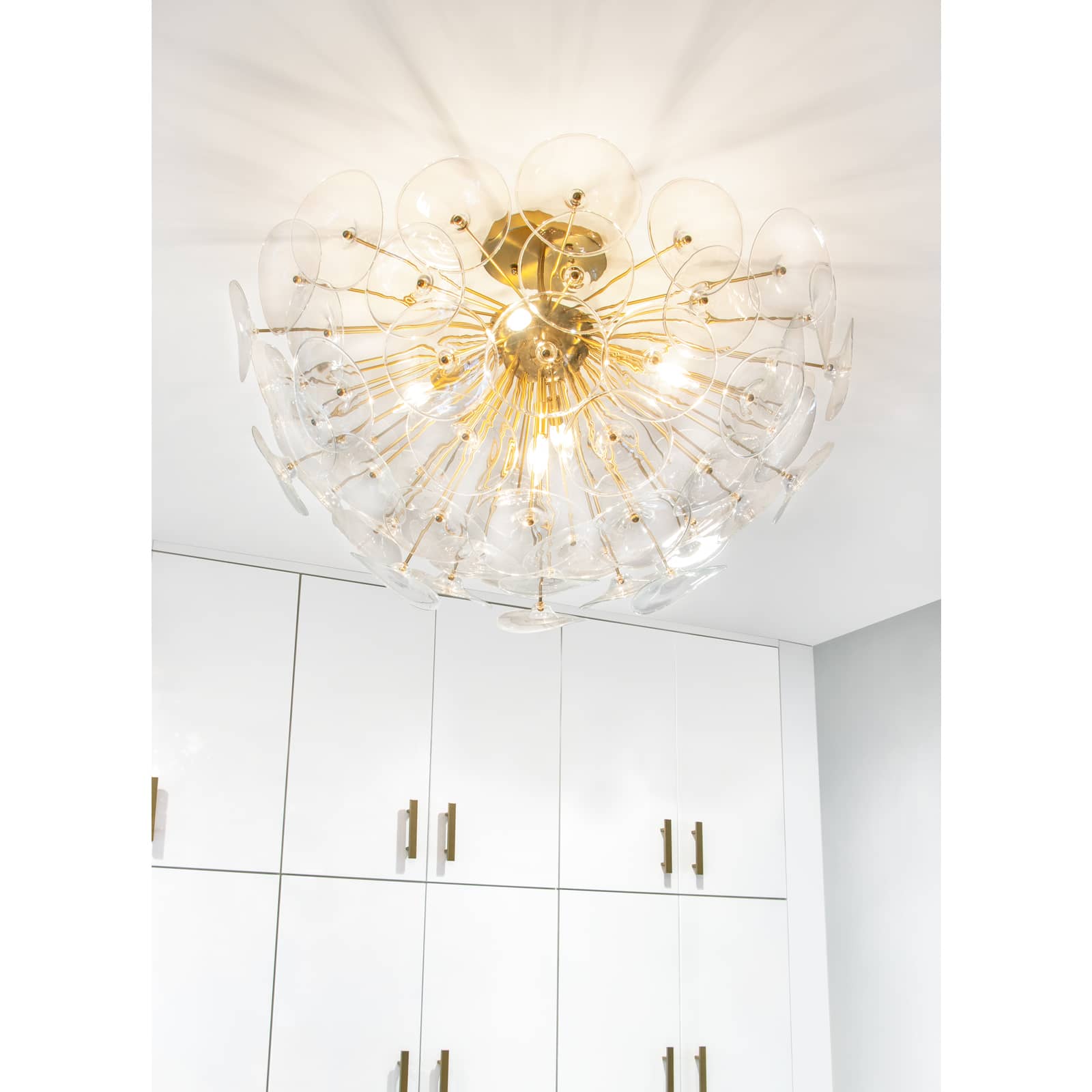 Poppy Glass Semi Flush Mount (Clear)