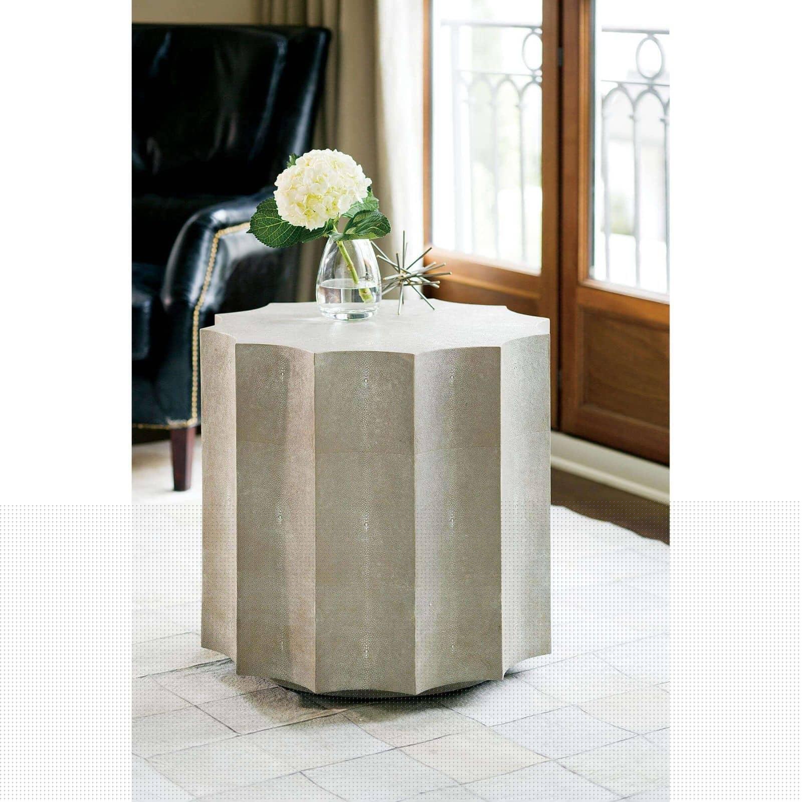 Marilyn Shagreen Scalloped Table