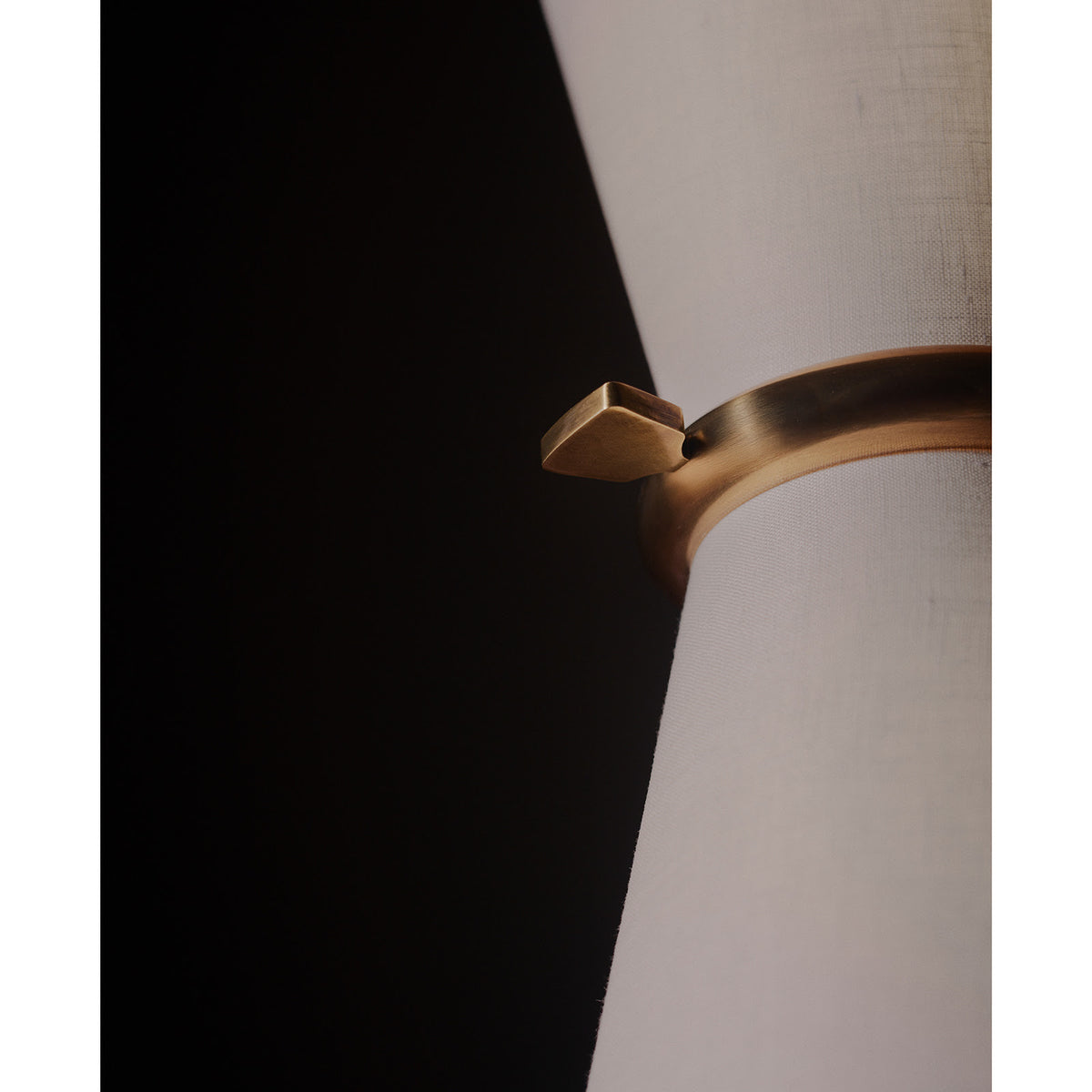 Gable Sconce (Antique Natural Brass with Oyster Shade)