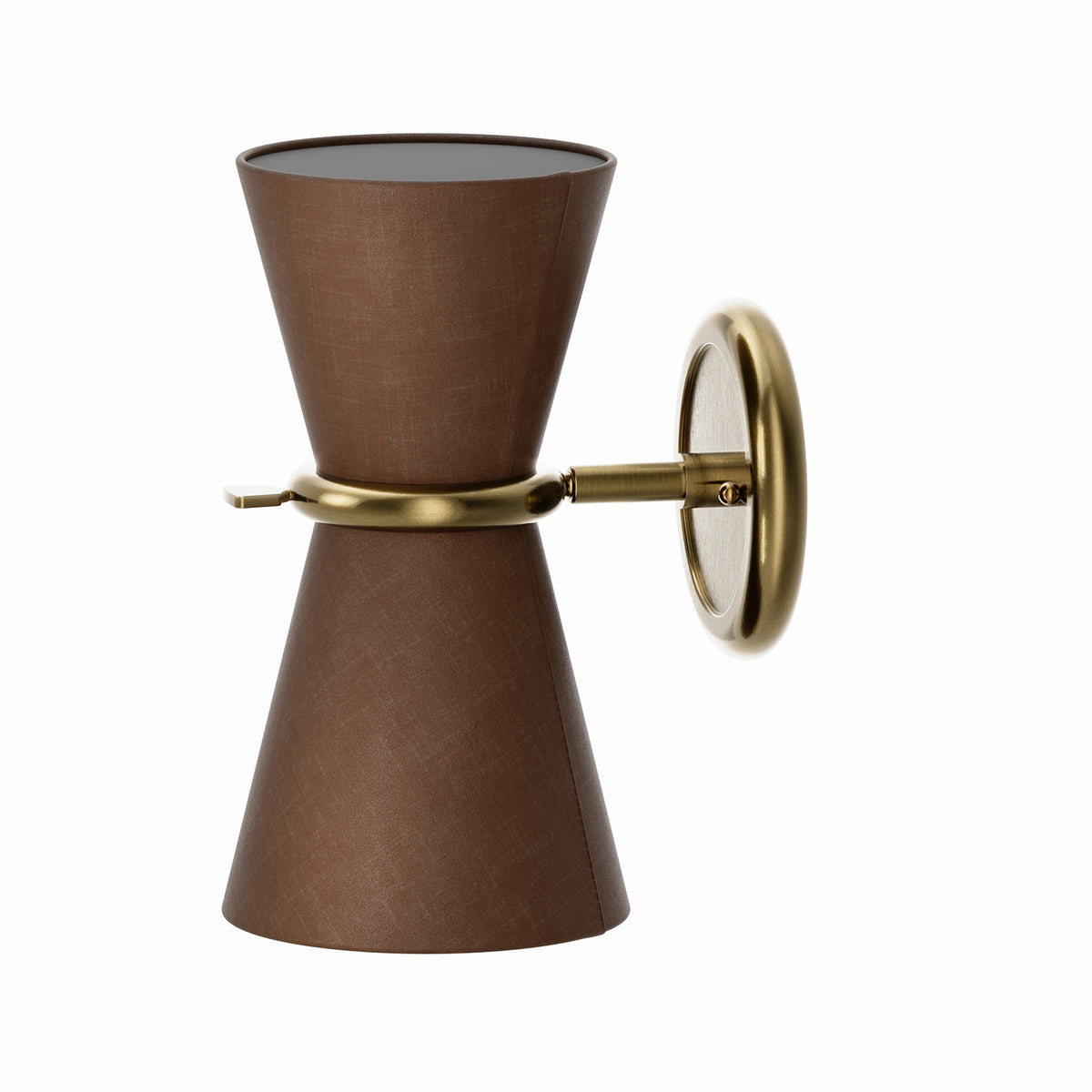 Gable Sconce (Antique Natural Brass with Russet Shade)