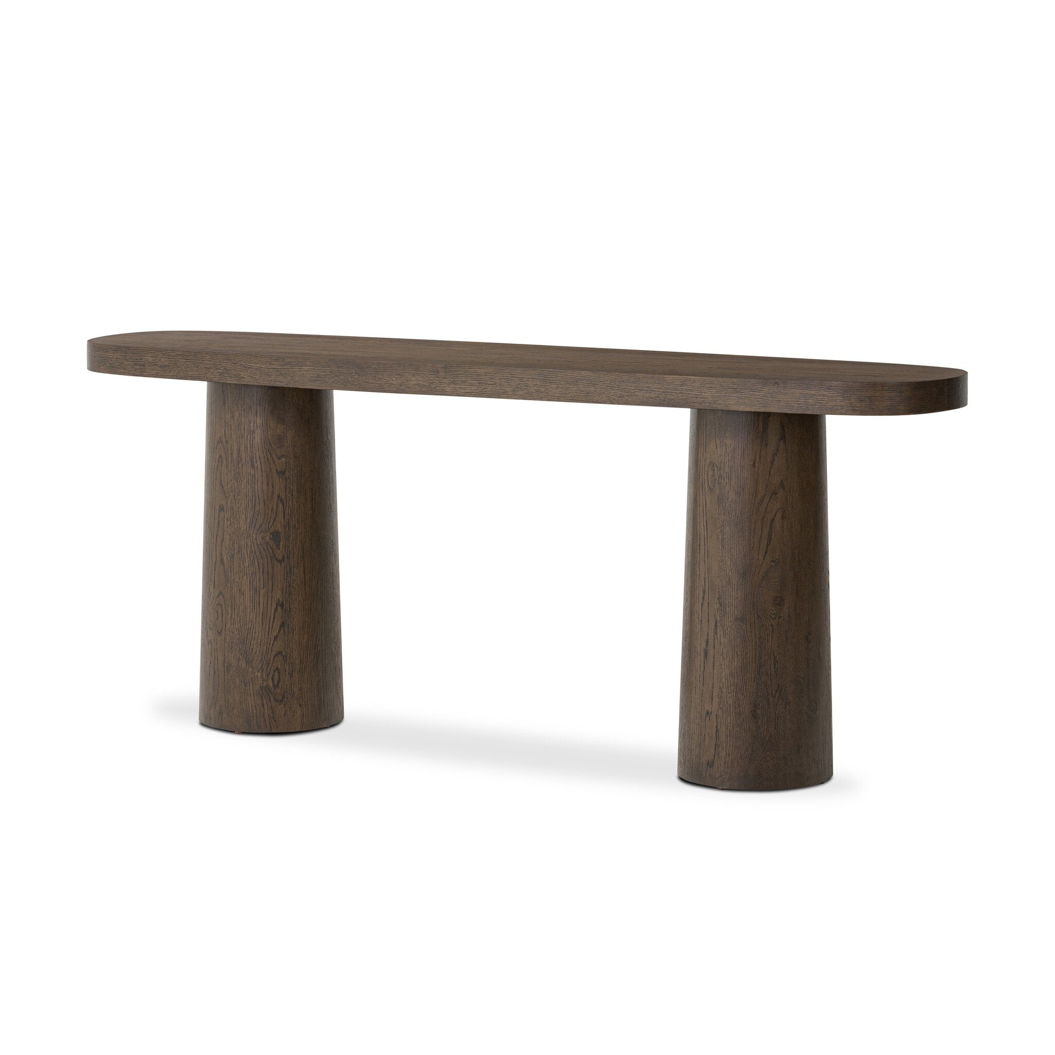 Valen Console Table - Rustic Brown Oak Veneer