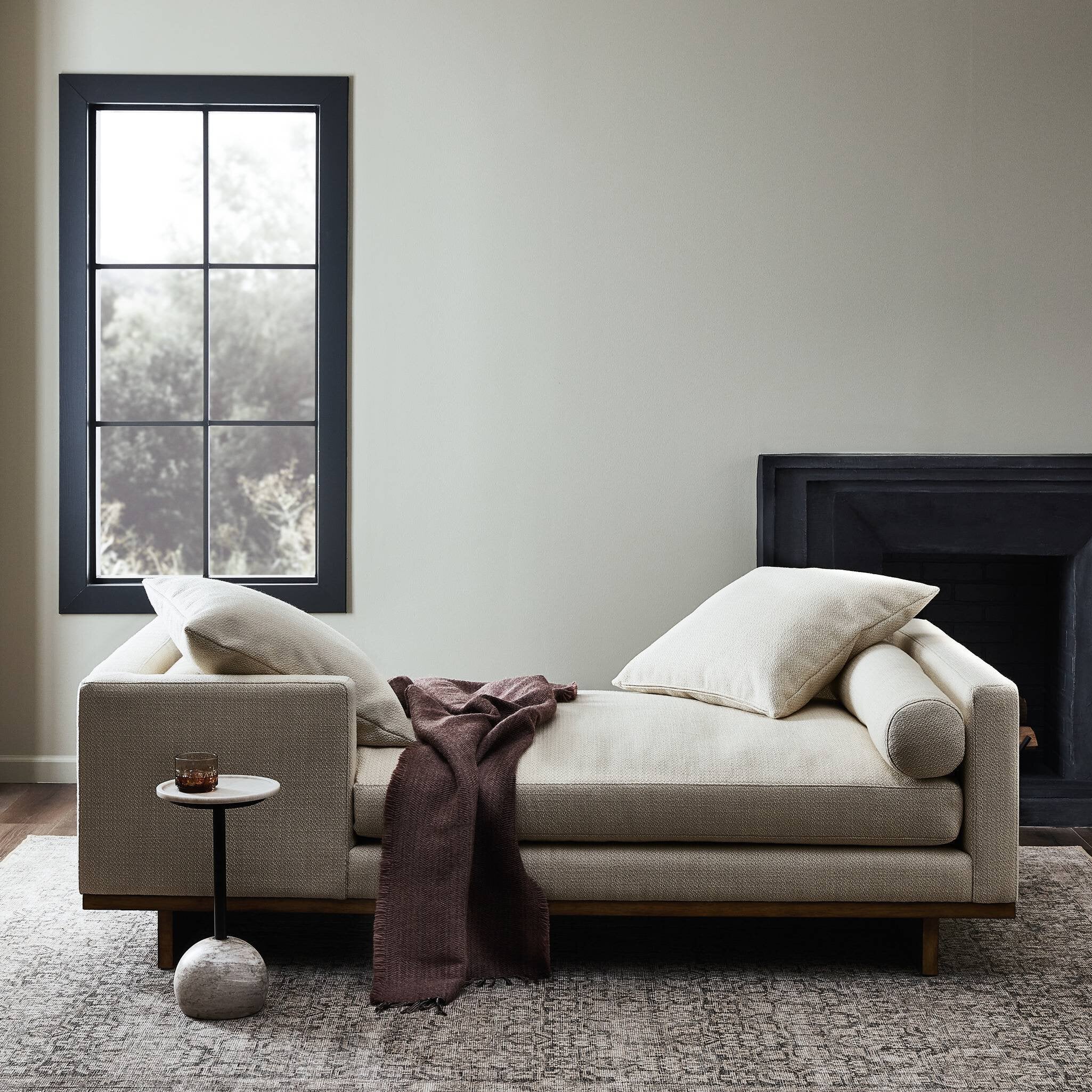 Everly Tete A Tete Chaise - Irving Taupe