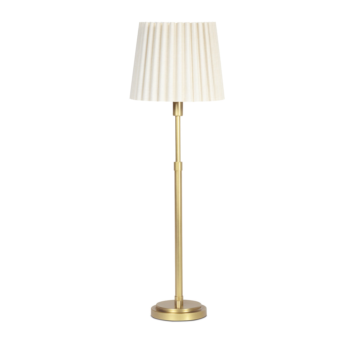 Polly Buffet Lamp (Natural Brass with Oyster Wave Pleat Shade)