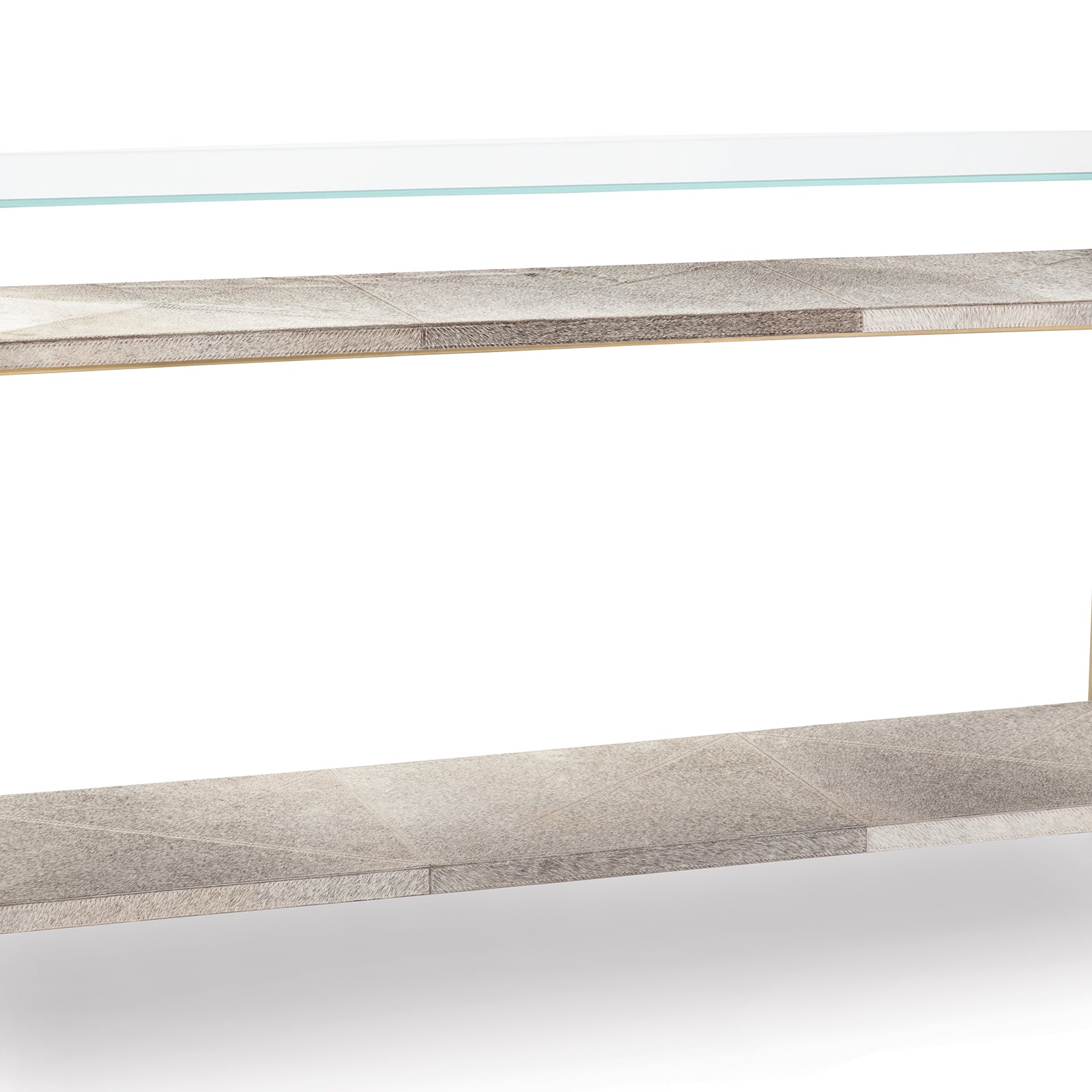 Andres Hair on Hide Console Large (Brass)
