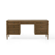 Toulouse Executive Desk - Toasted Oak Veneer