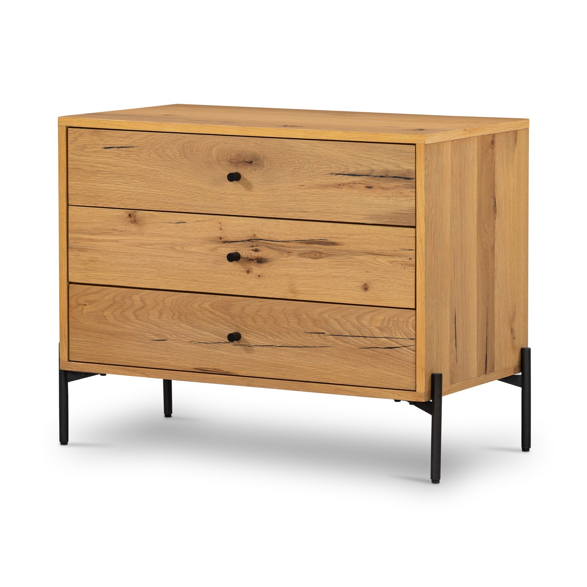 Eaton Large Nightstand - Light Oak Resin