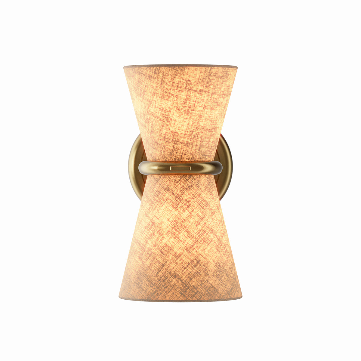 Gable Sconce (Antique Natural Brass with Oyster Shade)